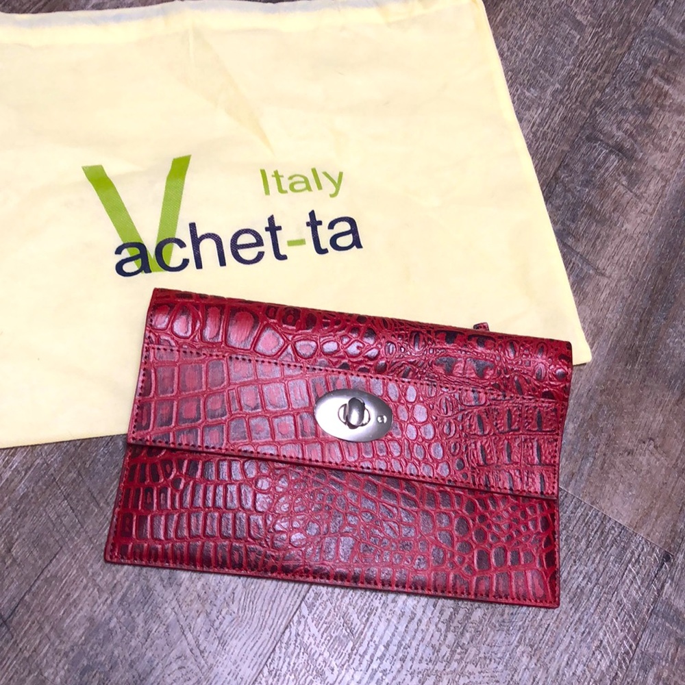 Italian leather handbag purse